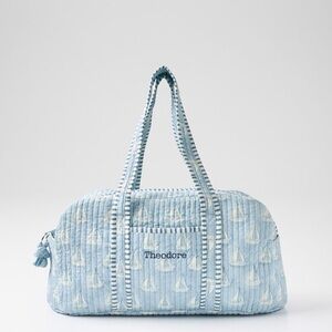 Mark & Graham Light Blue Quilted Baby Bag